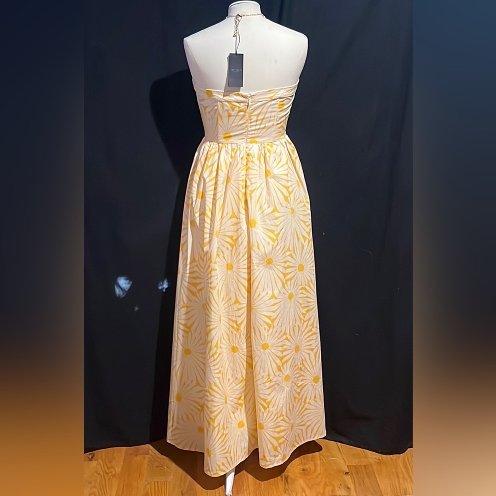 Flora Bea big floral cotton sateen maxi gown spaghetti straps are detachable-NWT - Picture 9 of 16